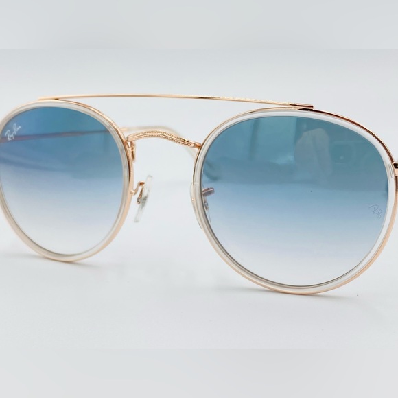 Ray-Ban Unisex Round Sunglasses RB3647 51-22-145 Copper Blue Gradient Lens - Picture 4 of 9